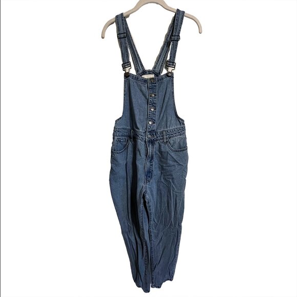 Forever 21 Button Up Denim Overalls - Picture 1 of 3